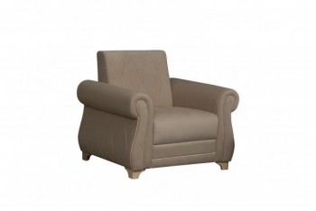 Кресло для отдыха "Порто" (велюр киви латте / микровельвет крем) в Битках - bitki.mebel54.com | фото