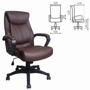 Кресло офисное BRABIX Enter EX-511 (коричневый) в Битках - bitki.mebel54.com | фото