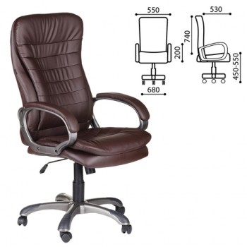 Кресло офисное BRABIX Omega EX-589 (коричневое) в Битках - bitki.mebel54.com | фото