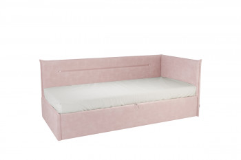 Кровать 0.9 Альба Тахта (Нежно-розовый велюр) в Битках - bitki.mebel54.com | фото