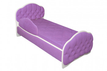 Кровать 160 Гармония 67 Светло-фиолетовый (мягкий бортик) в Битках - bitki.mebel54.com | фото