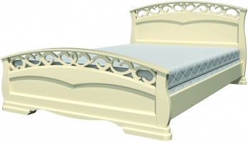 Кровать Грация-1 из массива сосны 1600*2000 Слоновая кость в Битках - bitki.mebel54.com | фото