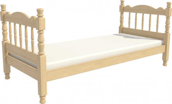 Кровать одинарная Аленка из массива сосны 800*1890 Сосна в Битках - bitki.mebel54.com | фото