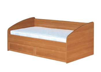 Кровать с ящиками с задней спинкой 900-1 без матраса Вишня Оксфорд в Битках - bitki.mebel54.com | фото