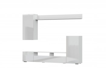 Мебель для гостиной МГС 4 (Белый/Белый глянец) в Битках - bitki.mebel54.com | фото
