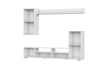 Мебель для гостиной МГС 4 (Белый/Цемент светлый) в Битках - bitki.mebel54.com | фото