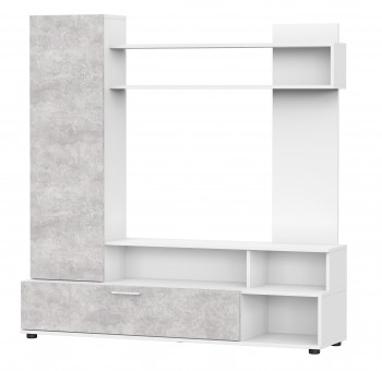 Мебель для гостиной "МГС 9" Белый / Цемент светлый в Битках - bitki.mebel54.com | фото