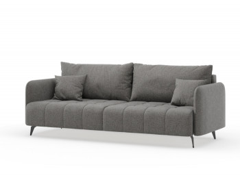 Валериан диван трёхместный прямой Стальной, ткань RICO FLEX 9292 в Битках - bitki.mebel54.com | фото